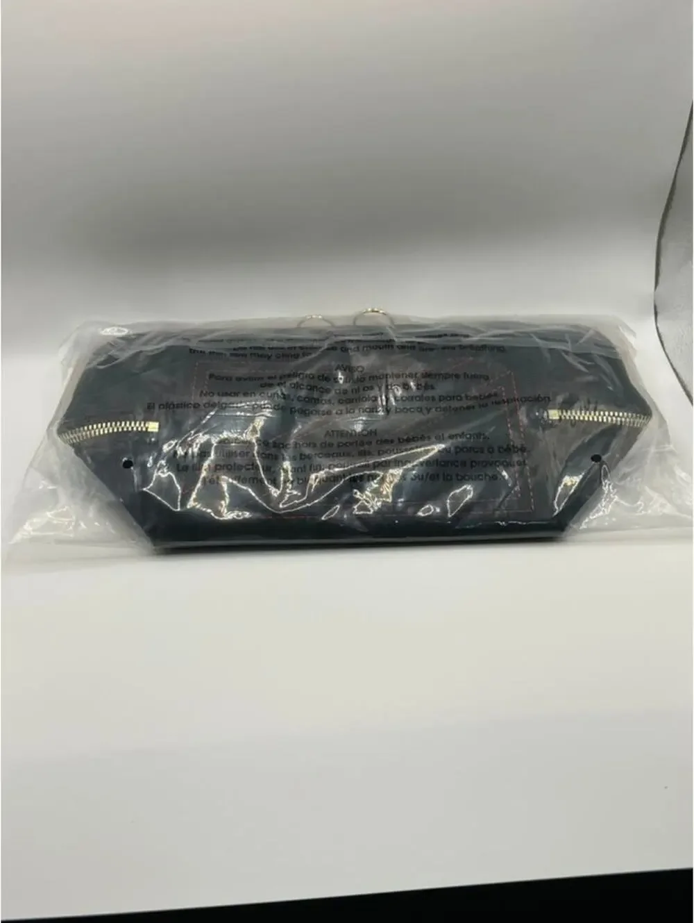 KUSSHI Black Makeup Bag TravelOrganizer Red Lining Zip Pouch